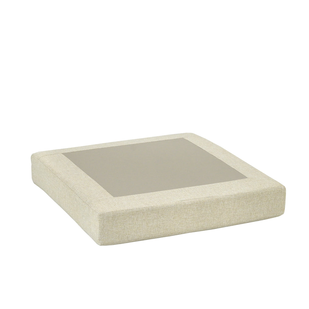 
                  
                    Underside of beige cushion, on a white background.
                  
                