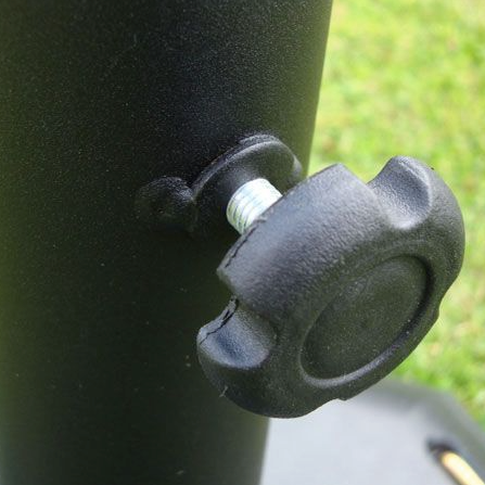 Plastic knob attached to parasol pole 