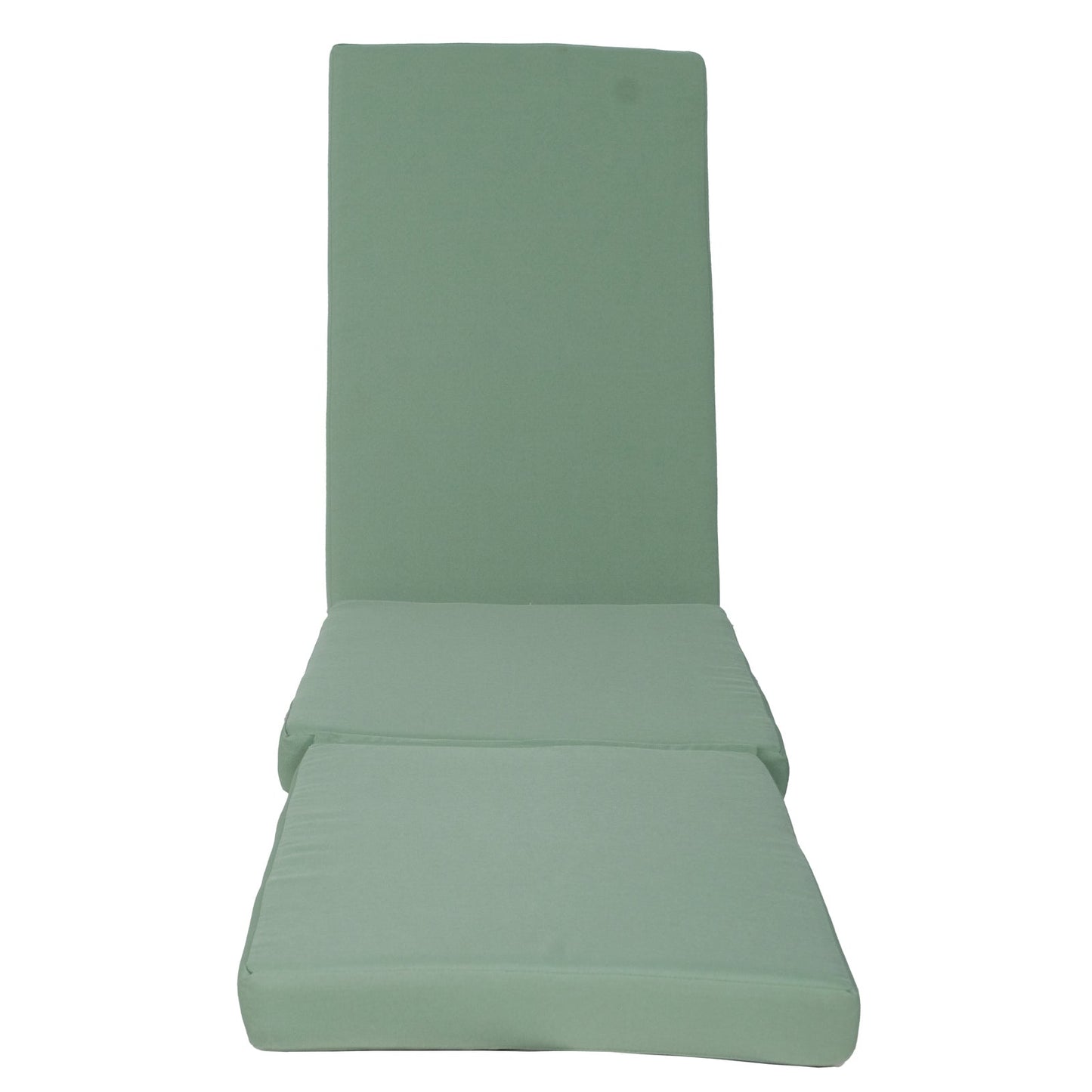 Green chair cushion set on a white background