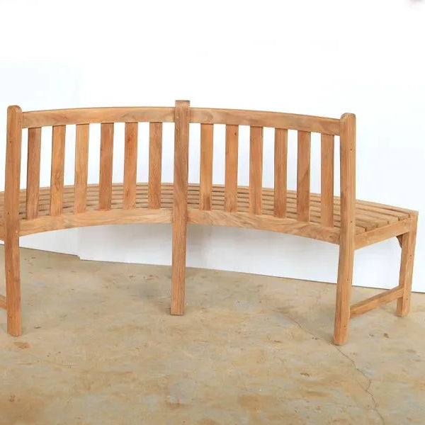 Teak Bench Rounded Teak Circular Tree Bench | Special Outdoor Seating – Teakunique