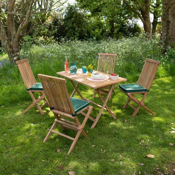 Iris & Snapdragon Foldable Outdoor Dining Set for 4