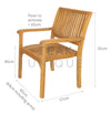 Teakunique's Bali Carver Chair with dimensions
