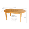 Lily Teak Oval Table