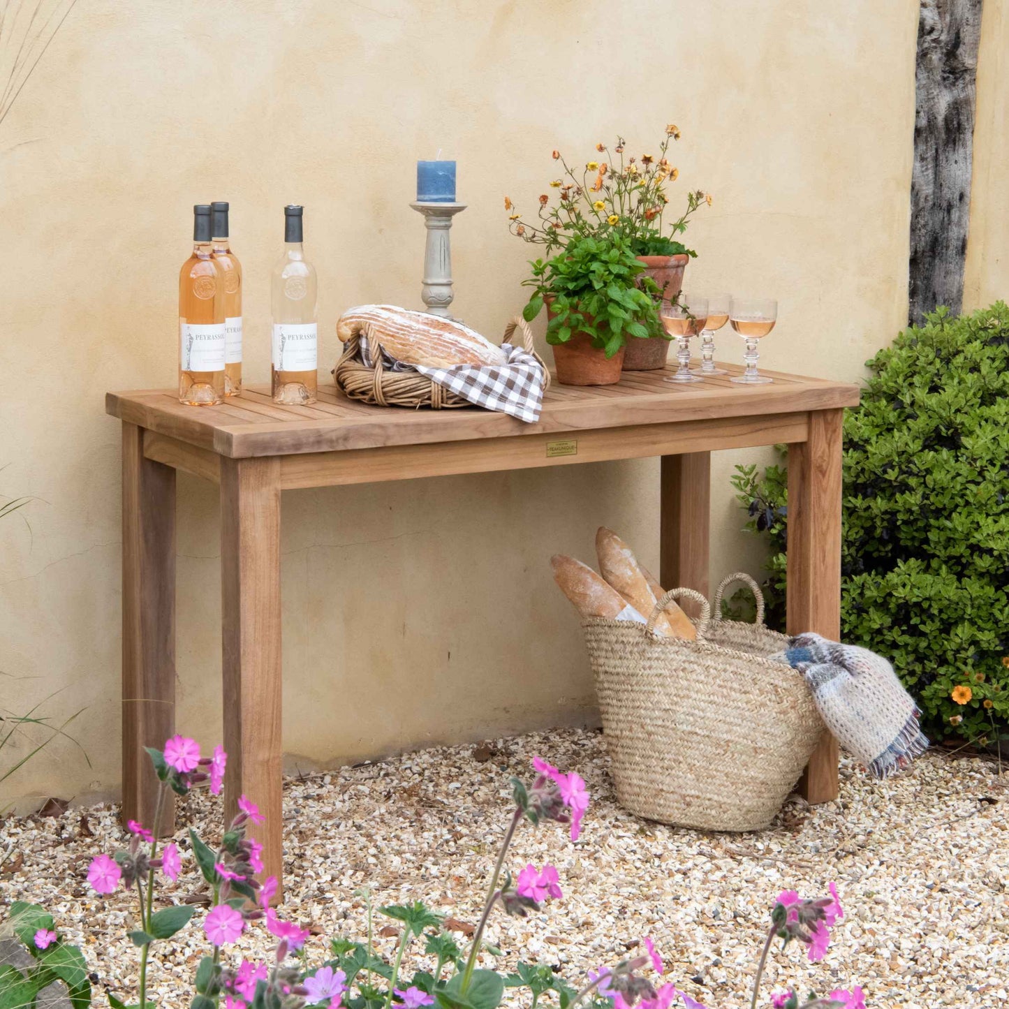 Lily Teak Rectangular Side Table